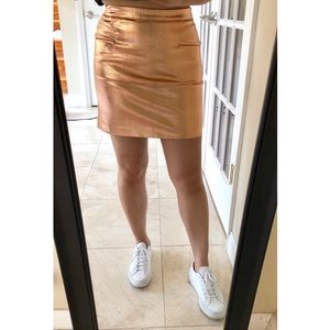 NWT GORGEOUS CLUB MONACO ROSE GOLD SKIRT SZ 0